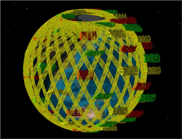 Eine Konstellation aus 891 Satelliten würde die Erde mit einem dichten Sensornetzwerk überziehen