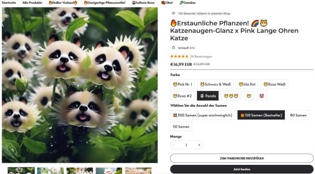 Diese Blumen sehen angeblich wie Pandaköpfe aus