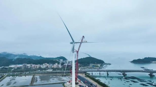 Das Windrad von Dongfang hat eine Leistung von 18 MW.