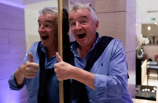 Ryanair's CEO Michael O'Leary attends an interview with Reuters in Rome