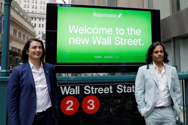 FILE PHOTO: Robinhood Markets Inc's IPO in New York City