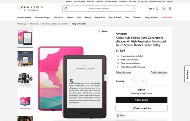 Das Kindle Kids ist technisch ident mit der Erwachsenenversion.