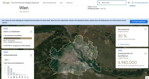 Der Environmental Insights Explorer soll Politikern und Beamten beim Entscheiden helfen. 