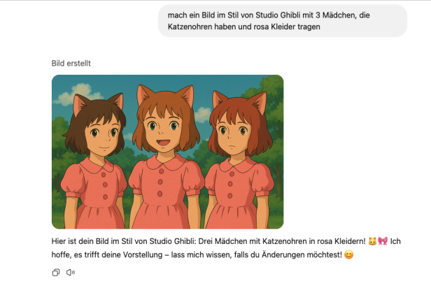3 Mädchen Dieses Ergebnis erinnert an den typischen Stil.