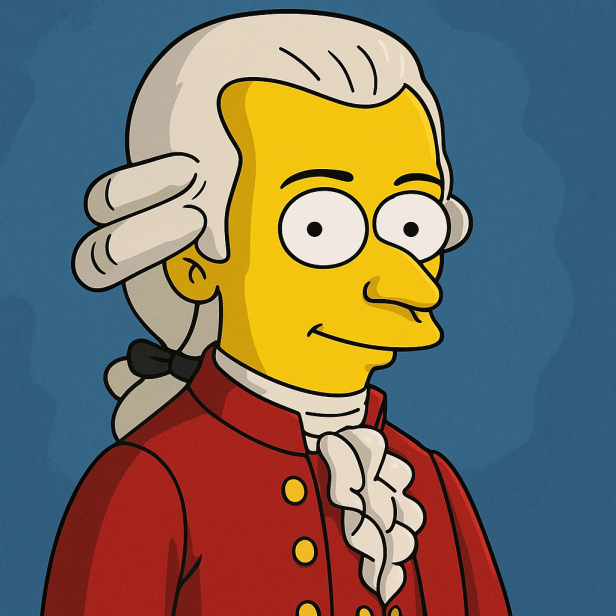 Mozart So sieht Mozart im Stil der Simpsons aus.