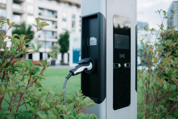 Electric car charging station