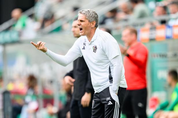 Trainer, wie hier Dietmar Kühbauer vom WAC, können ihre Entscheidungen auf eine immer größer werdende Datengrundlage stellen. FUSSBALL: ADMIRAL BUNDESLIGA / MEISTERGRUPPE / 7. RUNDE: SK RAPID - RZ PELLETS WAC