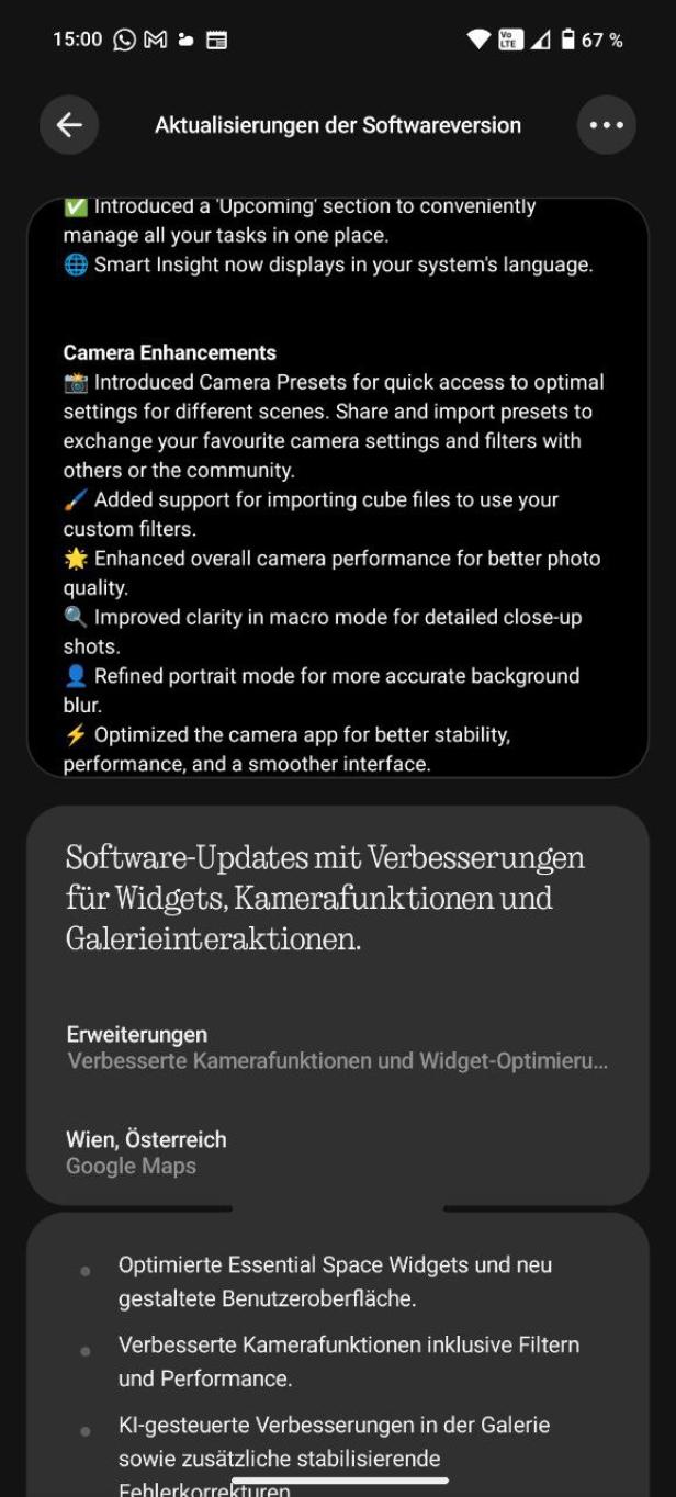 Essential Space Funktionen