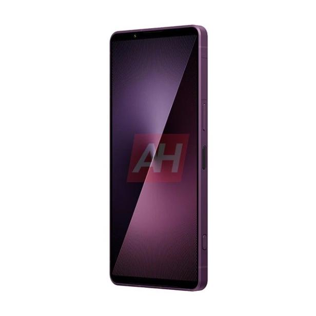 Alle physischen Tasten des Smartphones sind auf der rechten Seite. Rendering des Sony Xperia 1 VII in violett