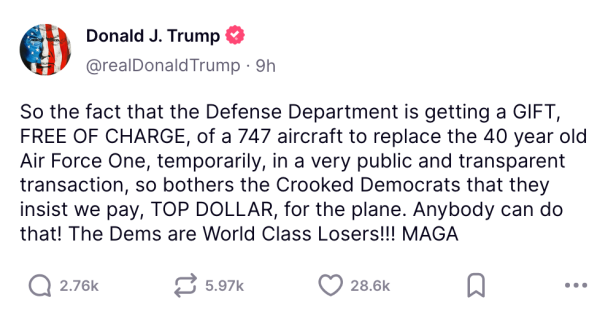 Trump Posting auf Truth Social