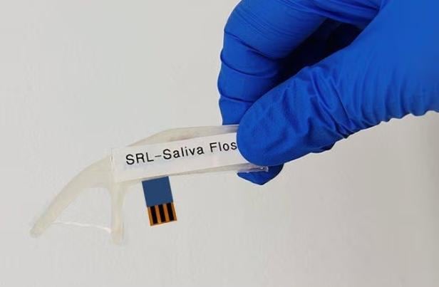 Prototyp der stressmessenden Zahnseide Prototyp der stressmessenden Zahnseide