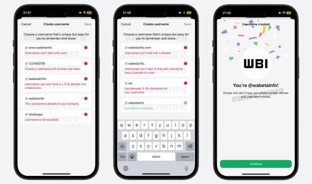 WhatsApp ersetzt Telefonnummer durch Benutzernamen WhatsApp ersetzt Telefonnummer durch Benutzernamen