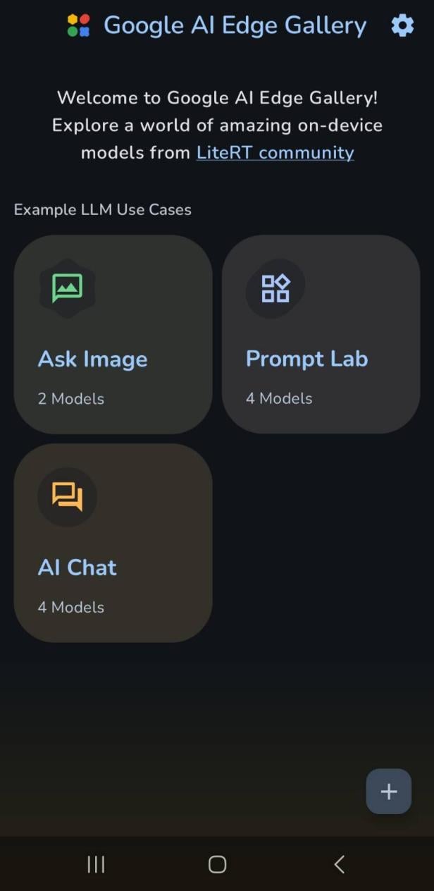 Beispielanwendung für die Google AI Edge Gallery App