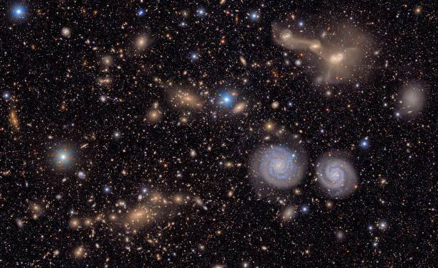 Ein Teil des Virgo-Galaxienhaufens