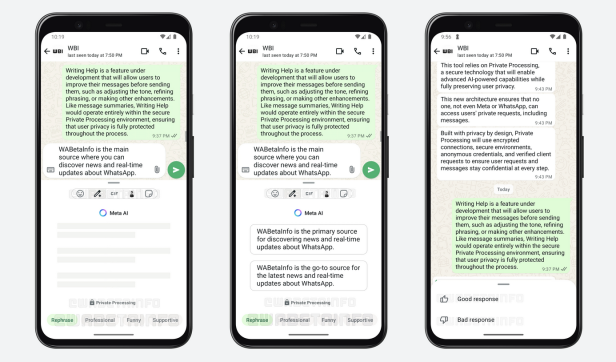 Screenshot der neuen WhatsApp-Funktion Screenshot der neuen WhatsApp-Funktion