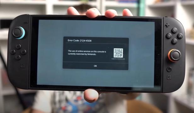 Eine gebrickte Switch 2