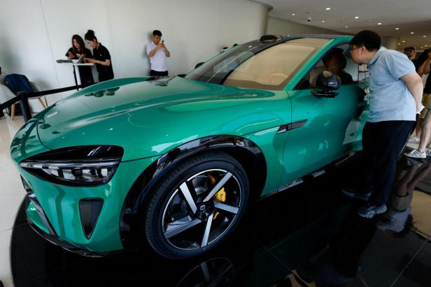 FILE PHOTO: Orders surge for Xiaomi's new YU7 electric SUV, shares to record high