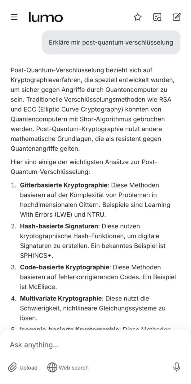 Lumo erklärt Post-Quantum-Verschlüsselung.