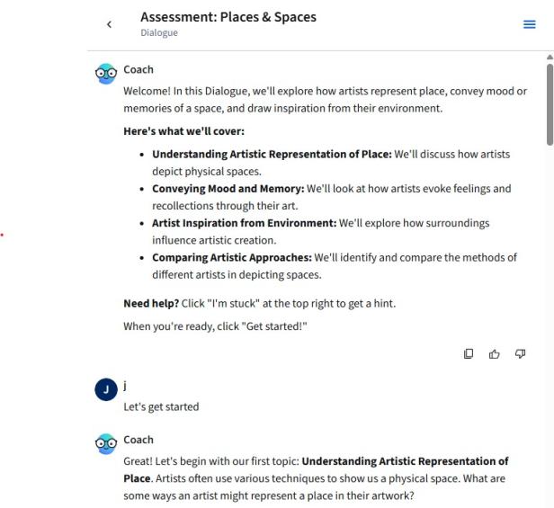 Ein Screenshot einer Coursera-Lektion über künstlerische Darstellung von Orten.