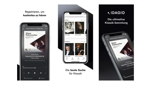 Die App Indagio.