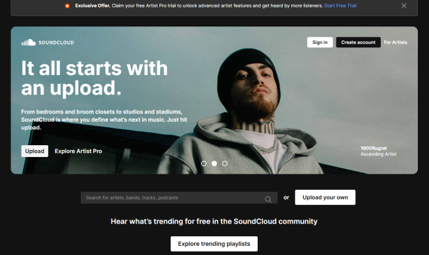 Das Portal SoundCloud bietet unbekannten Künstlern eine Bühne.