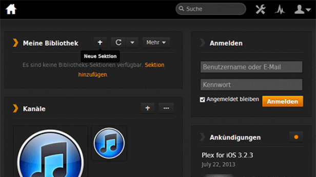 Einrichtung Plex Media Server
