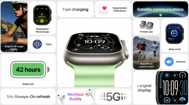 Die Apple Watch Ultra 3 mit verschiedenen Funktionen und Apps im Überblick.