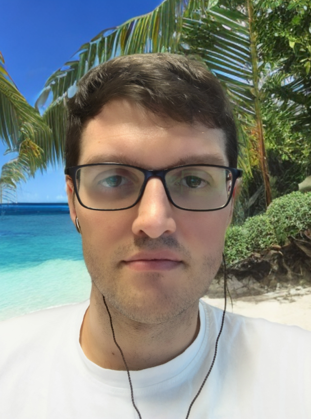 Nein, ich bin nicht wirklich am Strand.