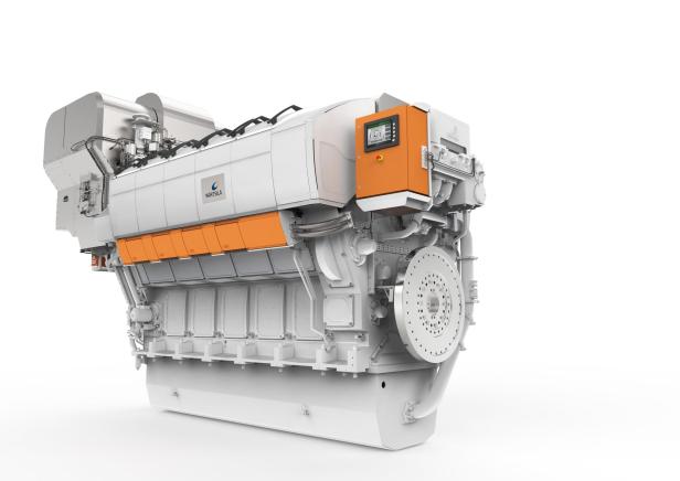 Eine Visualisierung des Wärtsilä Motors.
