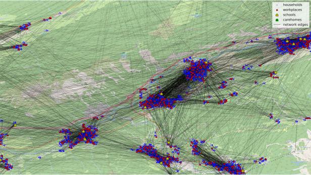 Eine Visualisierung der Personenströme.