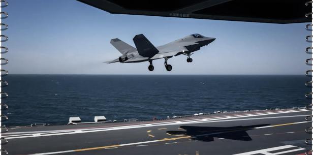 Eine J-35 startet von der Fujian.
