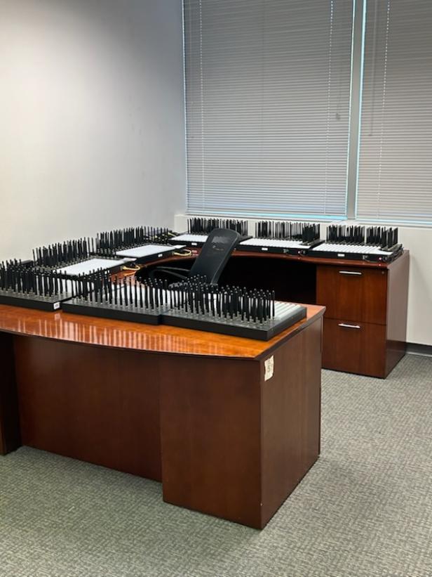 Beschlagnahmtes Equipment.