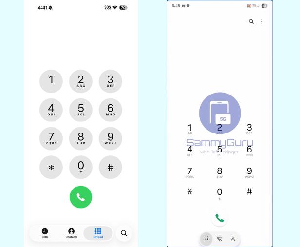 iOS 26 (links) und One UI 8.5 (rechts)
