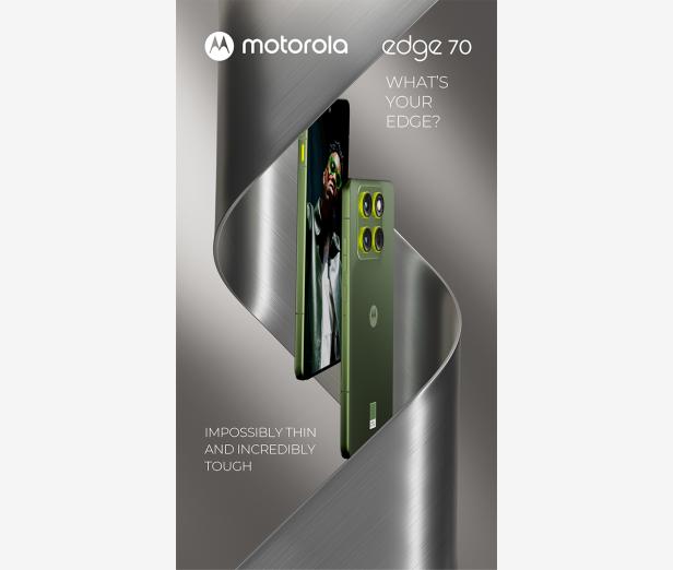 Poster zeigt das Motorola Edge 70