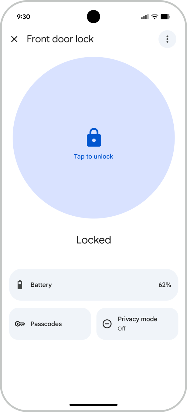 Screenshot der neuen Google-Home-App