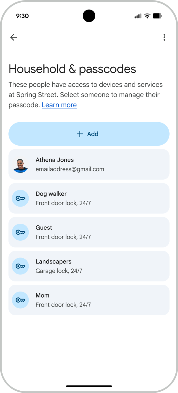 Screenshot der neuen Google-Home-App