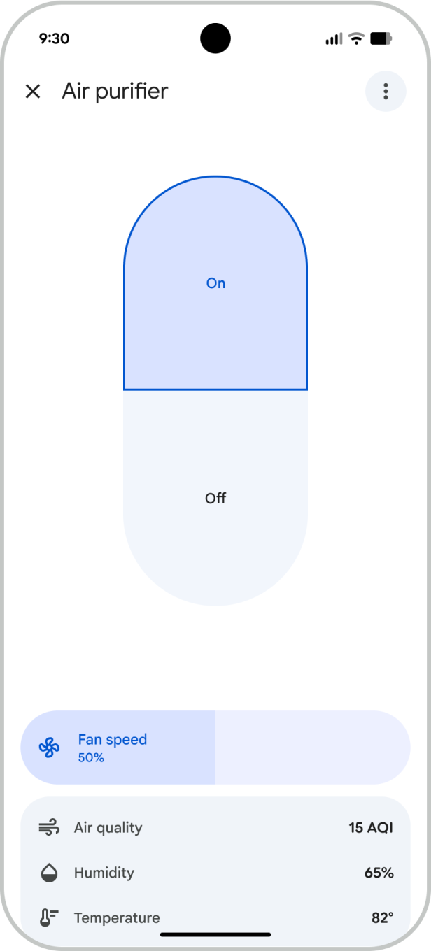 Screenshot der neuen Google-Home-App