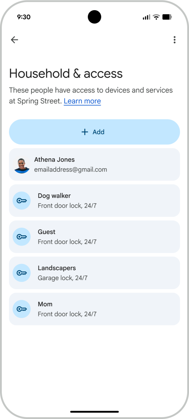 Screenshot der neuen Google-Home-App