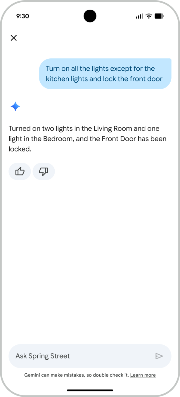 Screenshot der neuen Google-Home-App