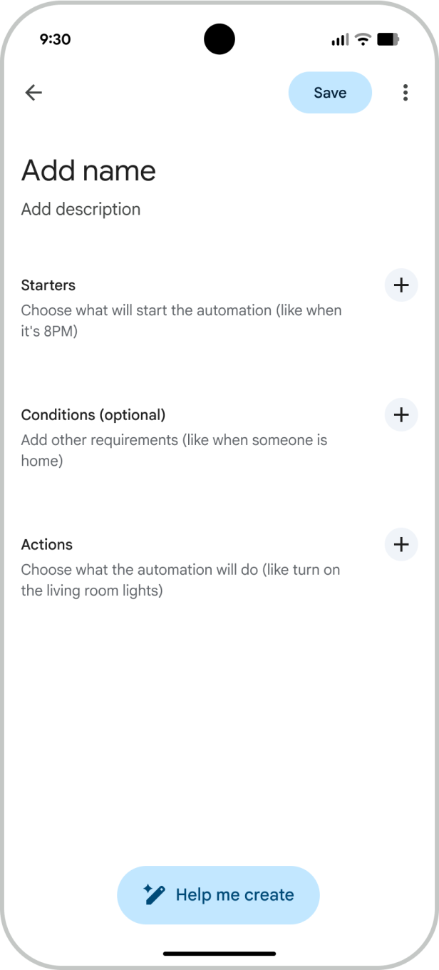 Screenshot der neuen Google-Home-App