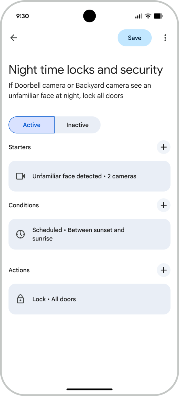 Screenshot der neuen Google-Home-App