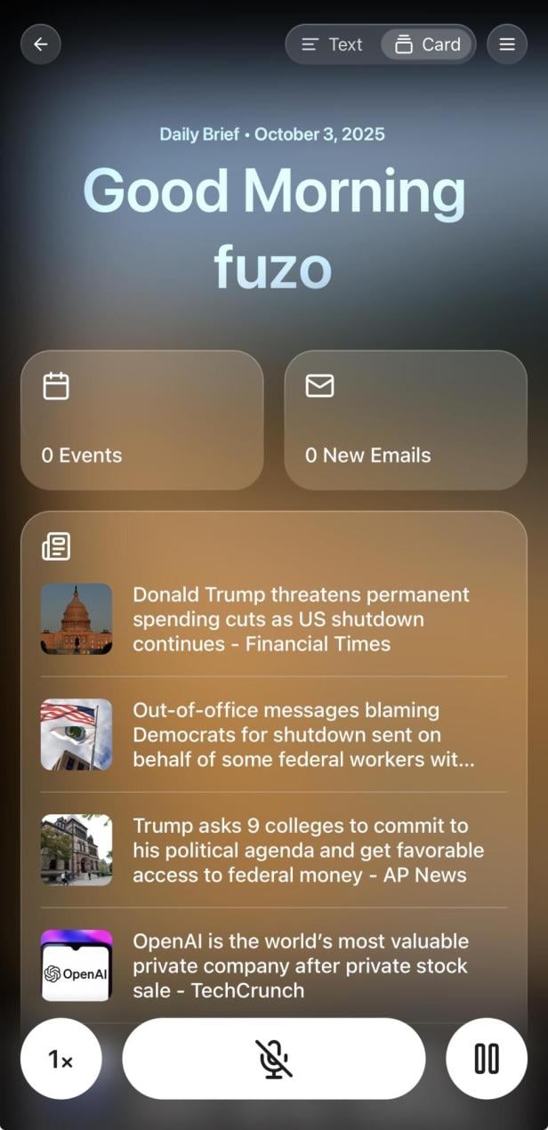 Übersicht zum Daily Briefing