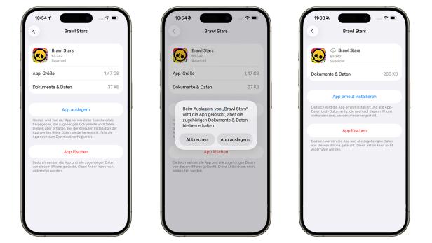 Bei Games bietet sich das "App auslagern" an.