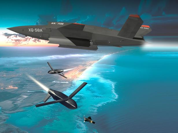 Grafik der XQ-58A mit Lumberjack Loitering Munition