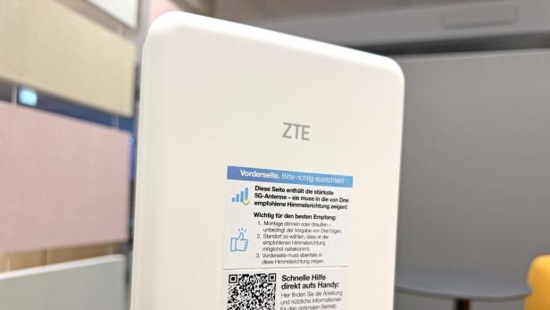 Drei-App zeigt optimale Positionierung des Routers