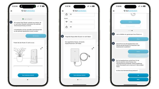 So sieht die RouterAssistant-App von Drei aus.