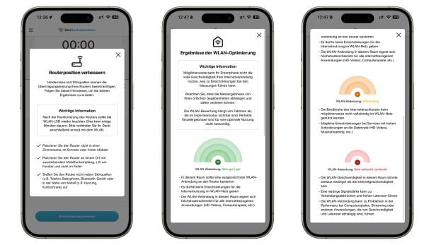 So sieht die RouterAssistant-App von Drei aus.