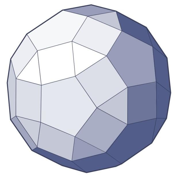 Ein Rhombikosidodekaeder.