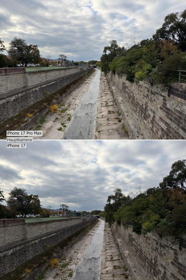 iPhone 17 Pro Max vs iPhone 17 - Fotovergleich mit der Hauptkamera