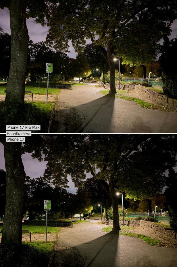 iPhone 17 Pro Max vs iPhone 17 - Fotovergleich mit der Hauptkamera